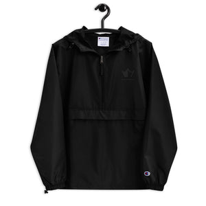 Embroidered Champion Packable Jacket W/King Empress logo.